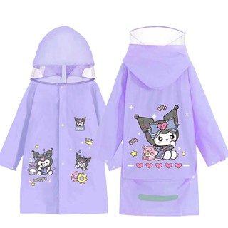 เสื้อกันฝน กันน้ํา ลายการ์ตูนอนิเมะ Sanrio Kuromi Mymelody Pochacco สําหรับเด็กผู้ชาย และเด็กผู้หญิง ตั้งแคมป์