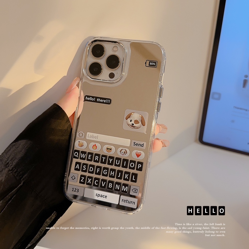 เคสโทรศัพท์มือถือ ซิลิโคนนุ่ม พร้อมกระจก สําหรับ ไอโฟน 14 14pro Max 14plus 13 13pro 13mini 12 11 Pro Max IX XR SE2 I8 Plus