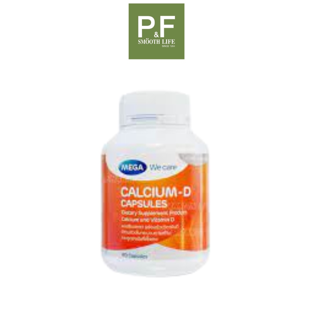 Mega Calcium-D แคลเซียม 20 แคปซูล อาหารเสริมสร้างกระดูกและฟัน