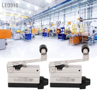 Leo310 2 ชิ้น Micro Limit Switch Roller Lever 200OF 60RF 11PT 3OT 2.4MD 50±1.2OP NO + NC 250V AC สำหรับเครื่อง