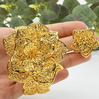 สร้อยข้อมือดอกไม้กำไลทอง1บาท กำไลดอกไม้ ทองเยาวราชสร้อยข้อมือ+แหวน ทอง+เงินโบราณสร้อยข้อมือกลีบกุหลาบ