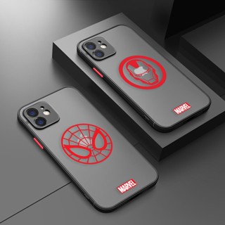 เคสโทรศัพท์มือถือ กันกระแทก ลายโลโก้ Spiderman Ironman สําหรับ iPhone 14 13 12 11 PLUS PRO MAX MINI 6 6S 7 8 PLUS X XS XR X MAX SX MAX SE2020 SE2022
