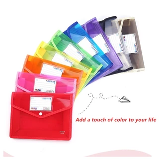 กระเป๋าโฟลเดอร์ กันน้ํา ขนาด A3 A4 A5 FC PP สามมิติ สีโปร่งใส สําหรับใส่เอกสาร สํานักงาน บ้าน