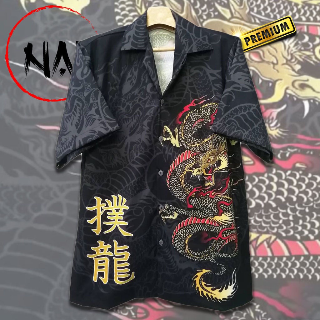 เสื้อเชิ้ต ลายมังกรฮาวาย