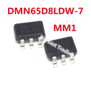 หัวเทียนอินเดีย DMN65D8LDW-7 MM1 60V 0.18A SOT-363 5 ชิ้น