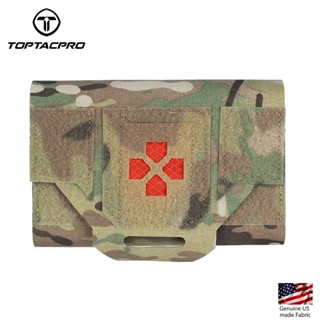 Toptacpro กระเป๋าปฐมพยาบาลยุทธวิธี EMT IFAK กระเป๋าเลเซอร์ตัด Molle Micro Medical Pouch Blow-Out Pouch EMT EDC กระเป๋าฉุกเฉิน กระเป๋าคาดเอว ลายพรางทหาร 8508