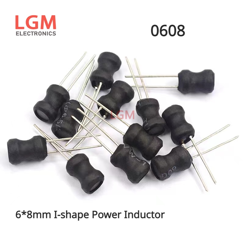 10 ชิ้น 0608 I-รูป 6*8 Power Inductor Coil 1MH 68uh 100uh 150UH 220 330 470 UH 2.2MH 3.3MH 4.7MH 10M