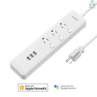 Koogeek รางปลั๊กไฟอัจฉริยะ Wi-Fi ควบคุมแยกกัน 3 ช่อง สําหรับ Apple HomeKit และ Google Assistant A[20] [มาใหม่]