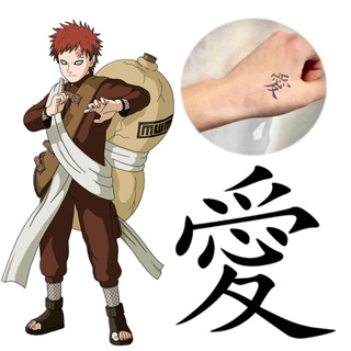 สติกเกอร์รอยสัก ลายการ์ตูนนารูโตะ Gaara คอสเพลย์ กันน้ํา ผู้ชาย ผู้หญิง ฮาโลวีน พร็อพแฟชั่น อุปกรณ์เสริม