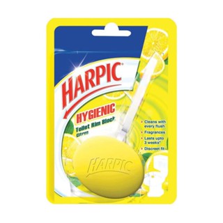 Harpic Hygienic Toilet Cleaner Rim Block, Citrus - 26 g ระงับกลิ่นห้องน้ำ แอคทีฟ เฟรช เลมอน 26 ก