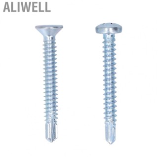 Aliwell 50Pcs Self Drilling Screw Zinc Plated Carbon Steel Fastener 4.8x38mm