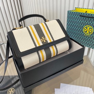 [พร้อมกล่อง] Tory Burch ใหม่ กระเป๋าถือ กระเป๋าสะพายไหล่ สะพายข้าง ผ้าแคนวาส แฟชั่นสําหรับสตรี