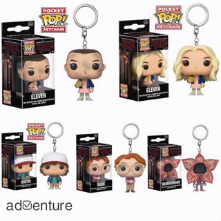 Adven พวงกุญแจฟิกเกอร์ Funko Pop Stranger Things Dustin Eleven พร้อม Eggo Barb