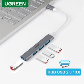 Ugreen ฮับ USB 3.0 Type C 4 พอร์ต สําหรับแล็ปท็อป 4 in 1