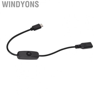 Windyons USB C Power On/Off Switch Extension Cable Extension Cable Black for  Computers