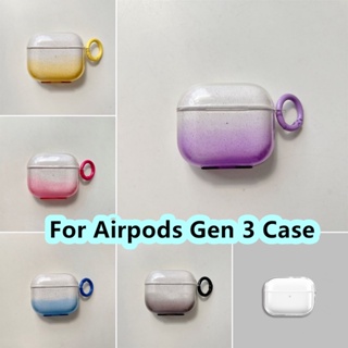 【Trend Front】เคสหูฟังนิ่ม แบบใส ไล่โทนสี เรียบง่าย สําหรับ Airpods Gen 3 3