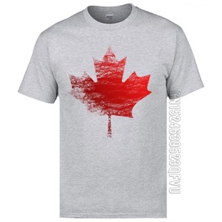 ลดกระหน่ํา เสื้อยืดลําลอง แขนสั้น พิมพ์ลายใบเมเปิ้ล Glory Canada สีแดง ขนาดใหญ่ เข้ารูป คุณภาพดี แฟชั่นสําหรับผู้ชาย 931818