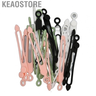 Keaostore Cable Organizing Ties  Avoid Losing Colorful Well Bundling 24pcs Wire Management Ties Firmly Fixing Reusable  for Home Use