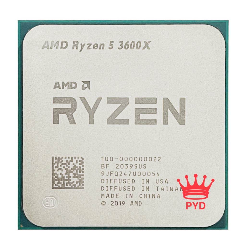 หน่วยประมวลผล CPU AMD Ryzen 5 3600X R5 3600X 3.8 GHz Six-Core สิบสองเกลียว 7NM 95W L3=32M 100-000000022 ซ็อกเก็ต AM4 KGZ0