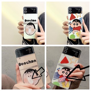 เคสมือถือ ลายการ์ตูนชินจัง กันกระแทก สําหรับ Samsung galaxy z Flip 4 5G galaxy z flip3 flip2 flip1