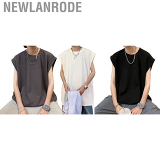 Newlanrode Men Tank Tops  Summer Loose Fashion Sleeveless T Shirts Letter Print Soft Versatile  for Shopping for Outdoor for Travel