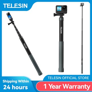 Telesin ท่อไม้เซลฟี่ คาร์บอนไฟเบอร์ 3 เมตร 1.2 เมตร อุปกรณ์เสริม สําหรับกล้องแอคชั่น GoPro Hero 11 10 9 8 7 6 Insta360 Osmo