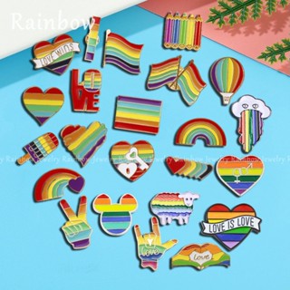 【Rainbow】เข็มกลัด รูปธงสะพานสายรุ้ง LGBT สร้างสรรค์ เครื่องประดับ สําหรับของขวัญ ขายส่ง