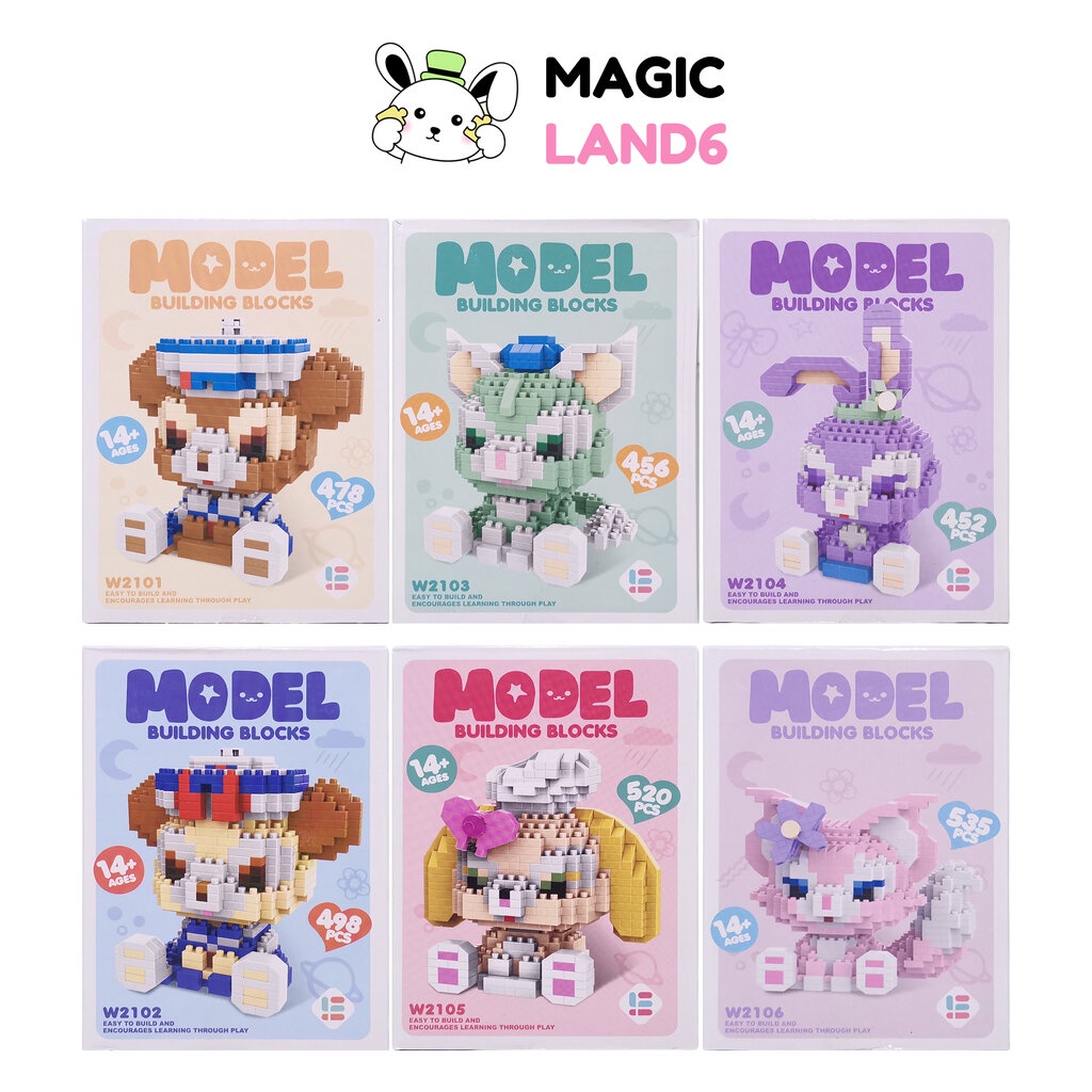 Block NanoBlock Characters Model Creative Building Disney Duffy and Friend ShellieMay StellaLou Lina