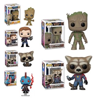 ฟิกเกอร์ Funko POP Guardians of the Galaxy 3 Rocket Raccoon Groot Star Lord Yondu สําหรับตกแต่งบ้าน