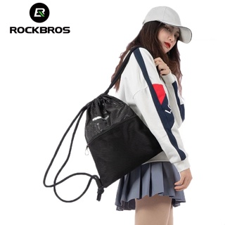 Rockbros กระเป๋าเป้สะพายหลัง แบบหูรูด อเนกประสงค์ ขนาดใหญ่ จุของได้เยอะ เหมาะกับการพกพา เล่นกีฬา ขี่จักรยาน โยคะ สําหรับผู้ชาย และผู้หญิง