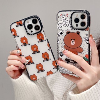 เคสโทรศัพท์มือถือแบบนิ่ม TPU กันกระแทก ลายหมีบราวน์ สําหรับ Samsung A02S A03S A03 A04 A12 M12 A13 A14 A22 A23 A32 A33 A34 A52 A53 A54 A72 A73