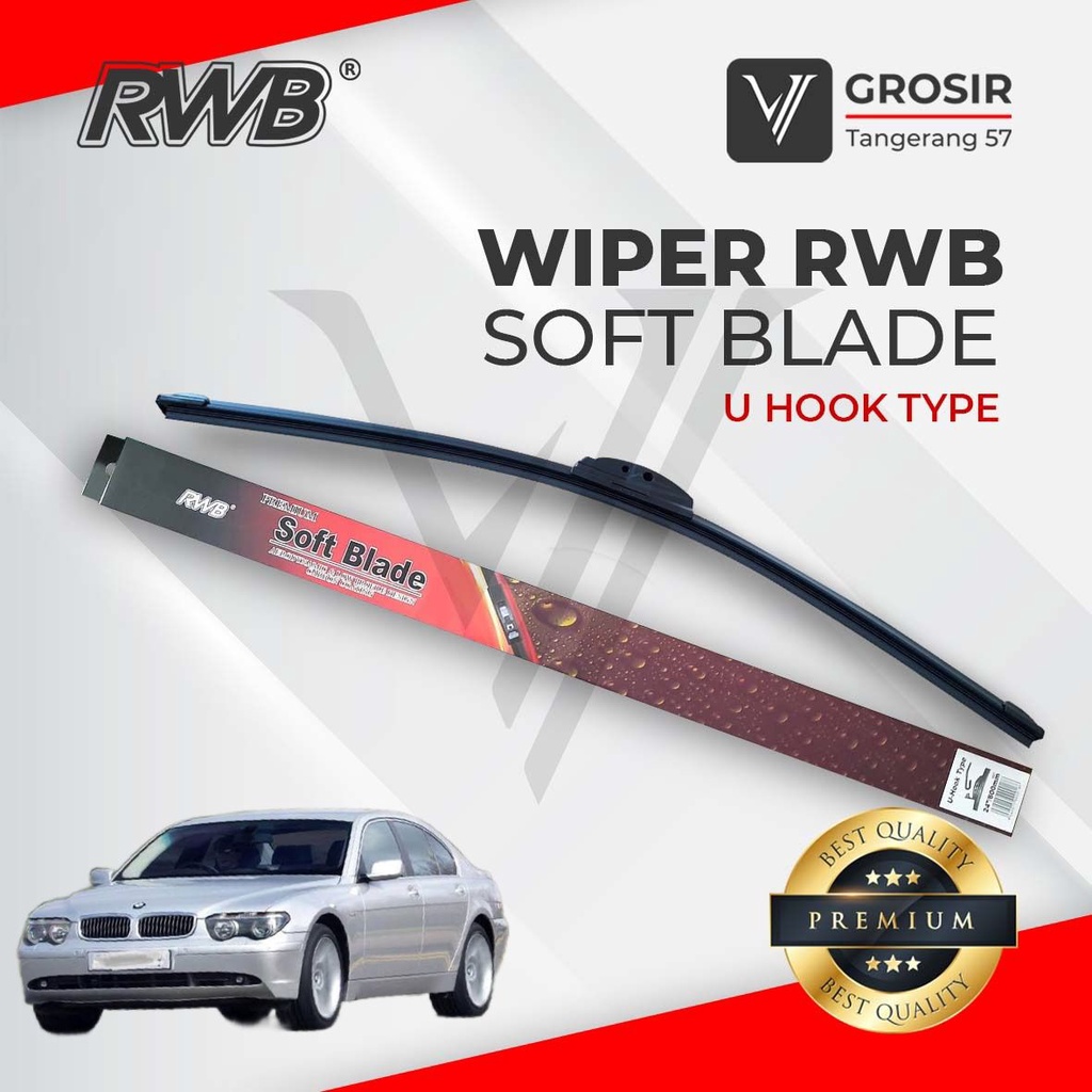 WIPER BMW E65 E68 SERIES 7 2001 ใบมีดอ่อน RWB 2 ชิ้น