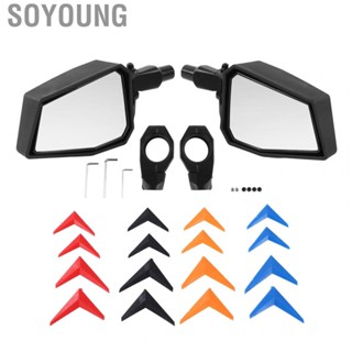 Soyoung Side View Mirror  UTV View Mirror Black 2pcs Shatterproof  for Car Accessories