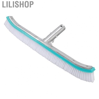 Lilishop 18in Swimming Pool Brush Plastic Nylon Stainless Steel Cleaning Tool for Wall Floor Lake Blue