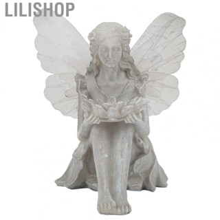 Lilishop Garden Figurines  Angel Garden Statue Exquisite Workmanship  for Porch Art