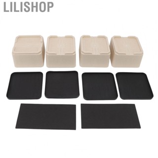 Lilishop Plastic Bed Lifts with Top Pad and Bottom Rubber Bed and Furniture Raisers Set for  Washing Machine