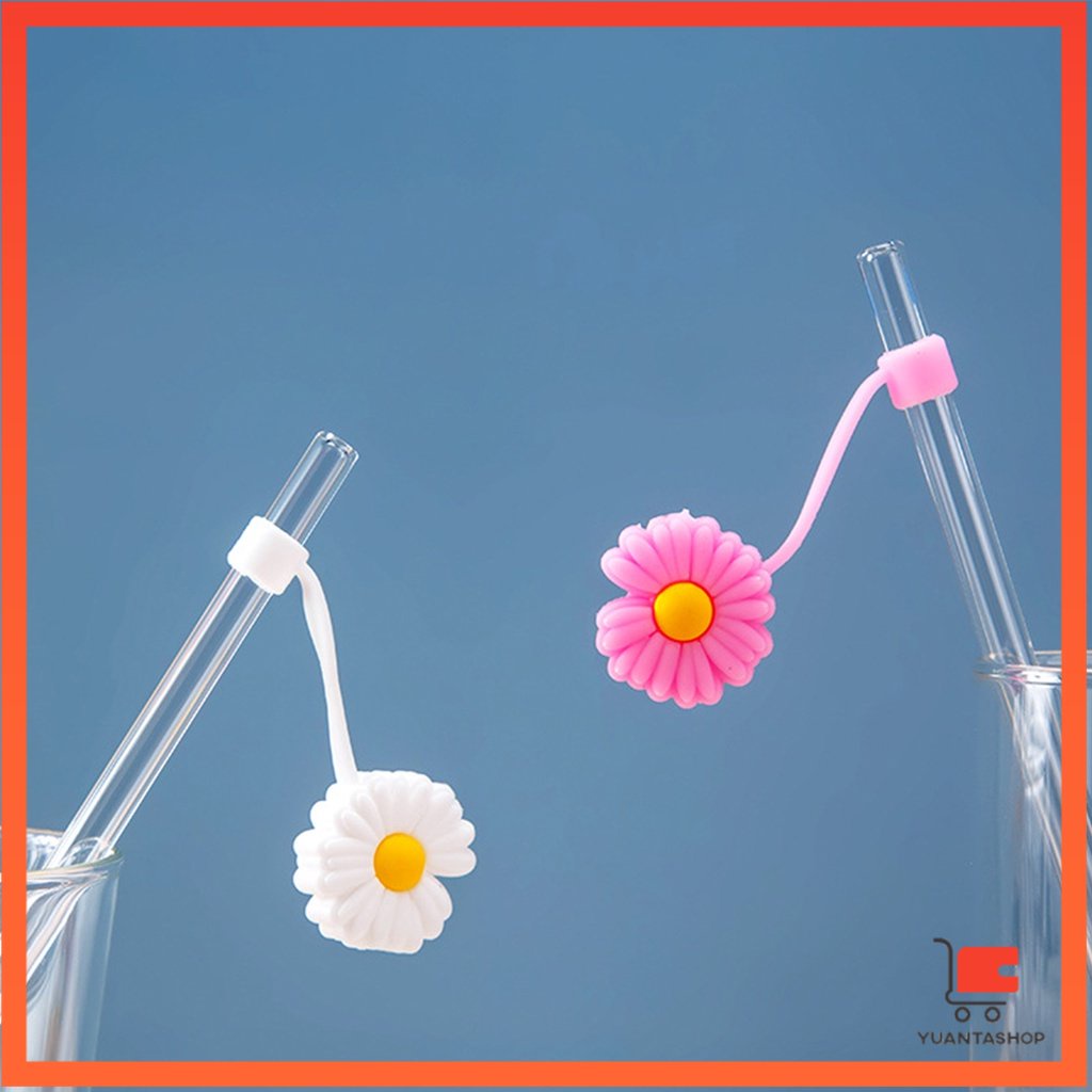 จุกปิดปลายแก้วน้ํา แบบซิลิโคน ลายการ์ตูน ใช้ซ้ําได้ หลอดแก้ว Straw dust cover ราคา ถูกที่สุด ดีลบีเคเค แกลเลอรีภาพที่ 7