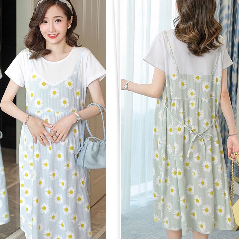 พร้อมส่ง เดรสคลุมท้องสำหรับคุณเเม่ ชุดคลุมท้อง ชุดกระโปรงคุณแม่ตั้งครรภ์ ใส่ได้ทุกโอกาส ชุดคลุมท้อง
