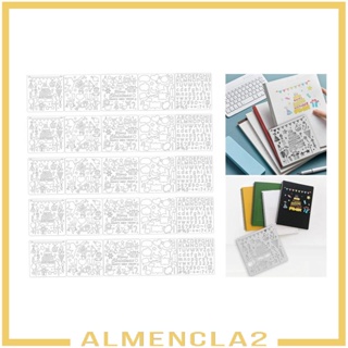 [Almencla2] แผ่นแม่แบบ ลายฉลุ ใช้ซ้ําได้ สําหรับตกแต่งสมุดภาพ งานหัตถกรรม