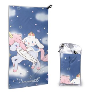 Sanrio Cinnamoroll ผ้าขนหนูนุ่ม ดูดซับน้ําได้ดี แห้งเร็ว 16x31.5 นิ้ว สําหรับตั้งแคมป์ ท่องเที่ยว กีฬา ฟิตเนส โยคะ