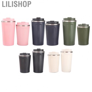 Lilishop Insulated Coffee Mug  Pure Color Durable Wearable Compact Portable Insulated Cup Stainless Steel Liner  for Office