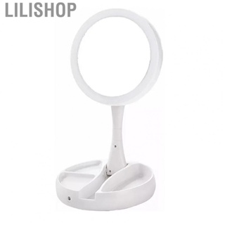 Lilishop Makeup Mirror  10X Magnification Beauty Mirror 360 Degrees Rotation  Light Double Sided  for Travel