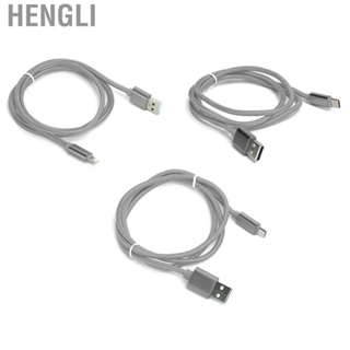 Hengli 1M Heavy Duty Braided USB  Charging Cable Data Sync  Cable Lead Silver