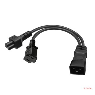 Zzz Y-splitter อะแดปเตอร์เชื่อมต่อสายไฟ C20 to C5+1-15R