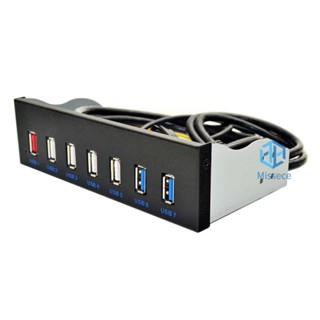 แผงชาร์จด้านหน้า 19 Pin เป็น 2 USB 3.0+4 USB 2.0+BC1.2 5.25 นิ้ว [Misse.Th]