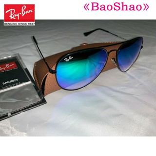 [ของแท้] แว่นตากันแดด Ray Ban aviator Rb3025 62 มม. 002 4J ไล่โทนสีดํา สีเขียว