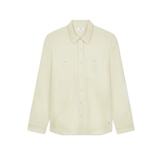 AIIZ (เอ ทู แซด) - เสื้อเชิ้ตผู้ชายแขนยาวผ้าป๊อปลินสีพื้น Mens Washed Work Long Sleeve Shirts