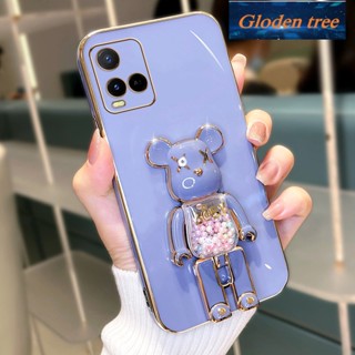 เคสซิลิโคนนิ่ม ลายต้นไม้ Gloden สําหรับ VIVO Y21 VIVO Y21S VIVO Y21t VIVO Y33s Y33