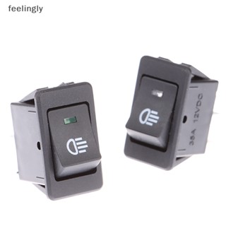 {FEEL} สวิตช์ไฟตัดหมอก 2 ตําแหน่ง 4 Pins LED 12V 35A สําหรับรถยนต์ {feelingly}