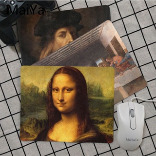 Leonardo da Vinci art DIY แผ่นรองเมาส์เกมมิ่ง รูปแบบการออกแบบ ขายดี ขายดี